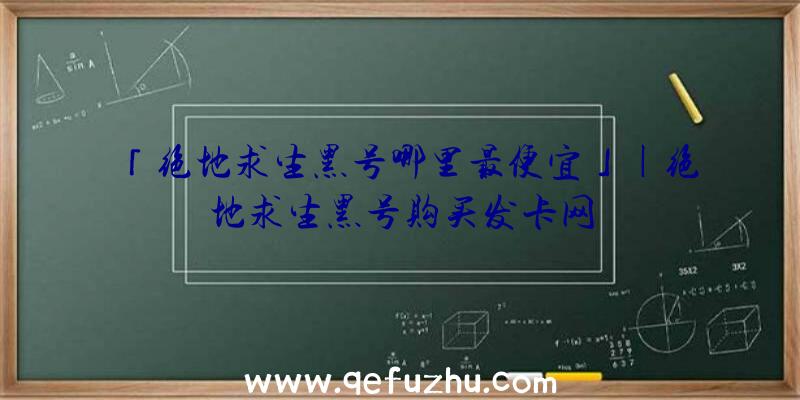 「绝地求生黑号哪里最便宜」|绝地求生黑号购买发卡网